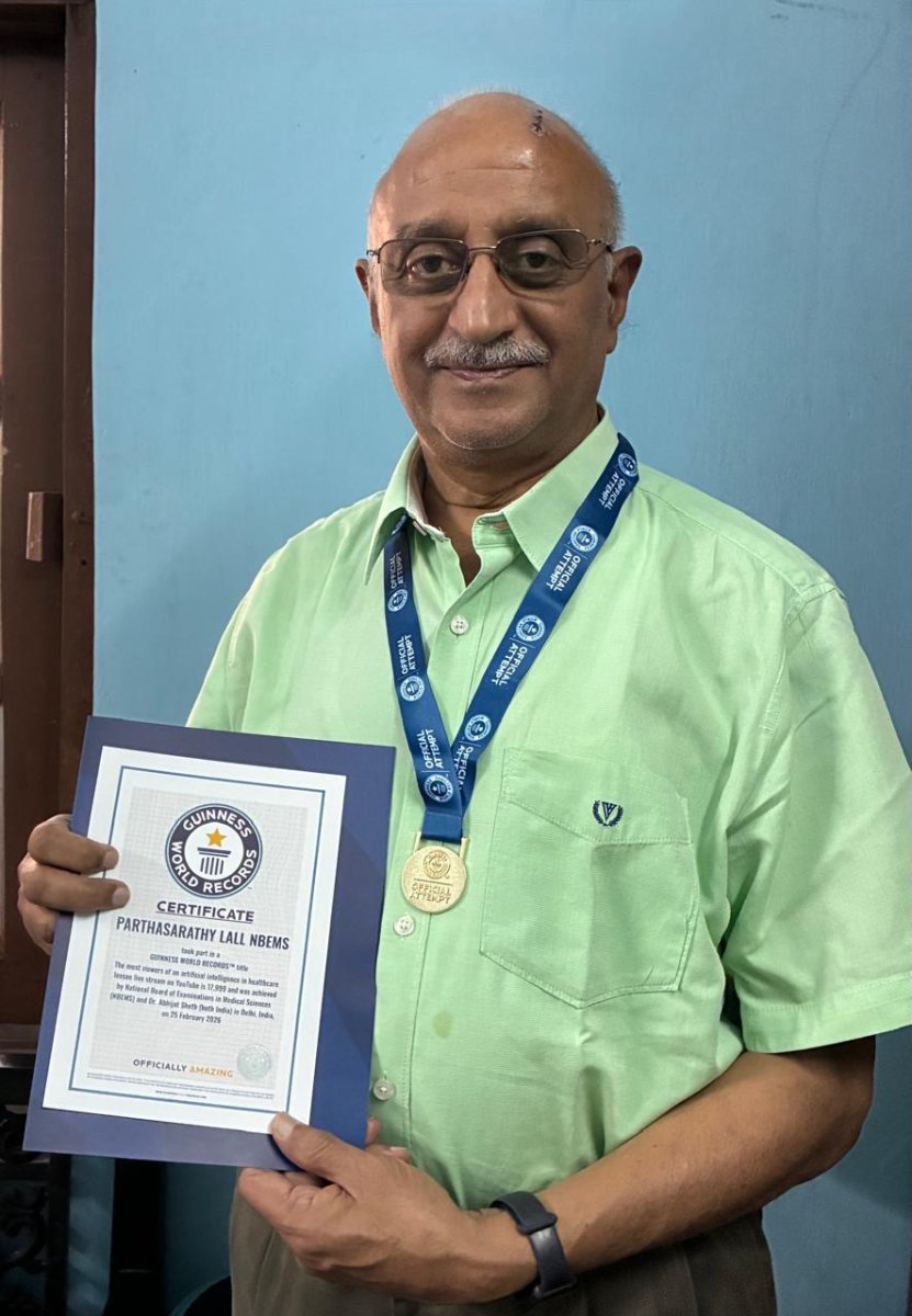 Dr. P. Lall in Guinness book of world record